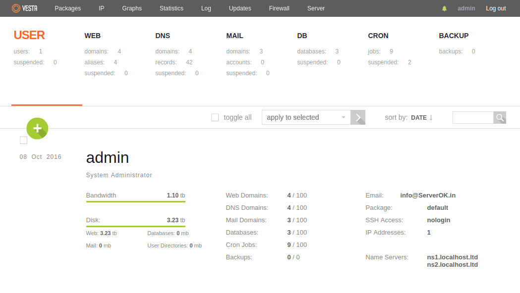 How to change IP address of VestaCP Server