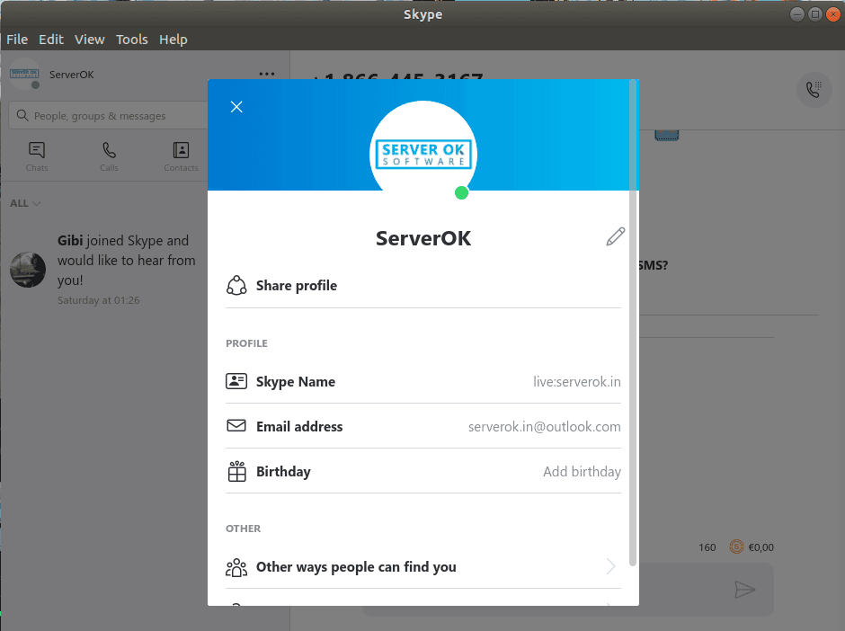 Skype public key is not available