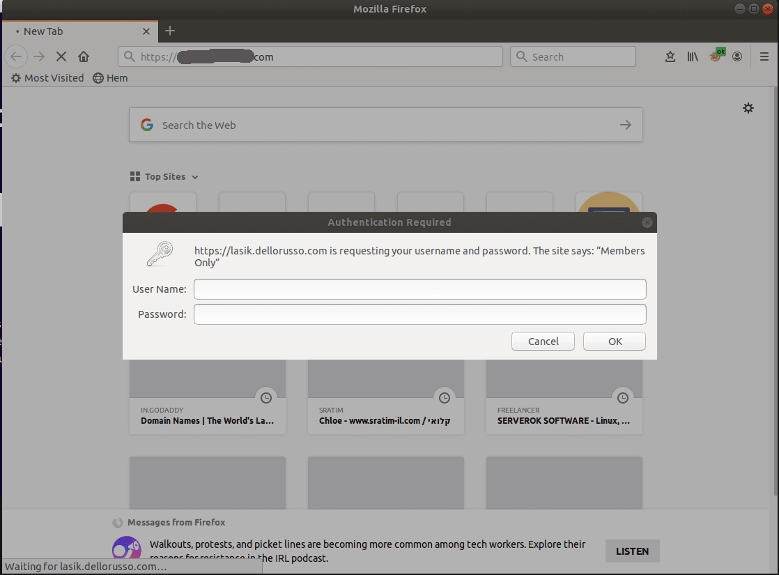 Nginx Password Protect a website