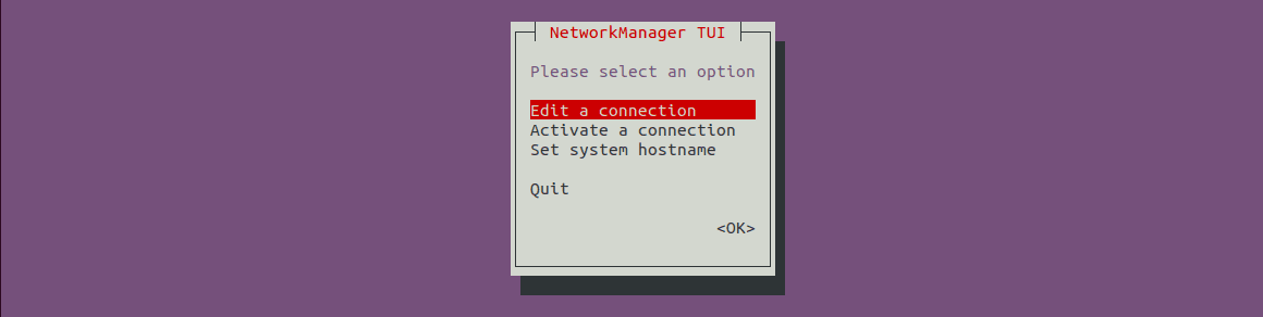 nmtui