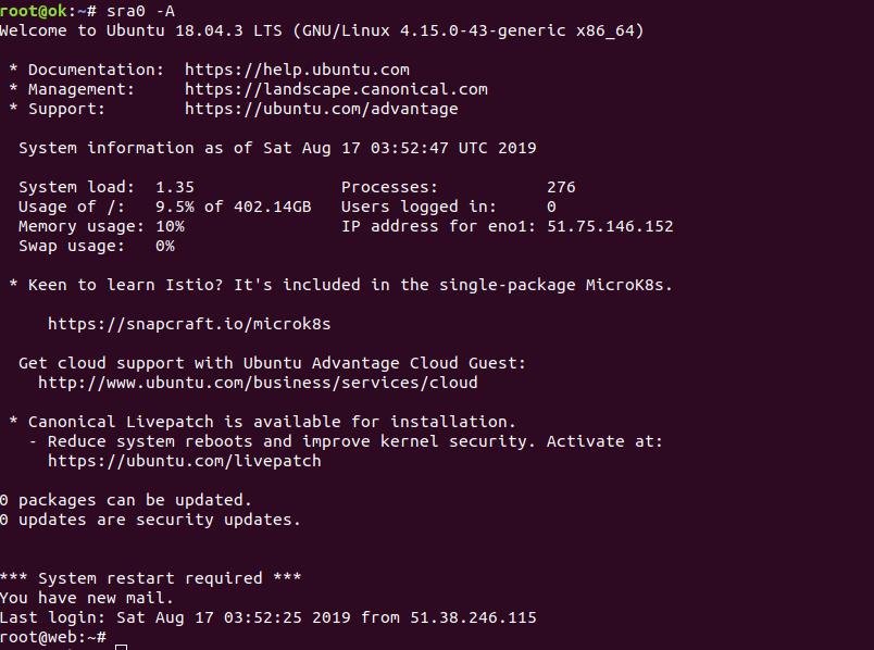 Ubuntu remove SSH welcome message