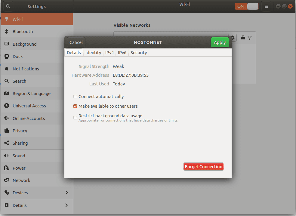 Ubuntu allow a normal user to edit WiFi Connection