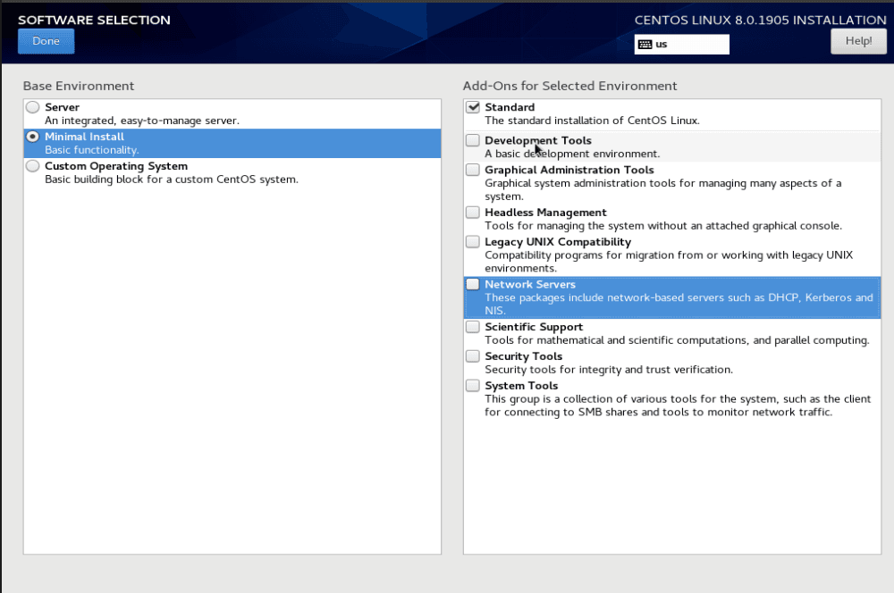 Install CentOS 8 from Net boot ISO