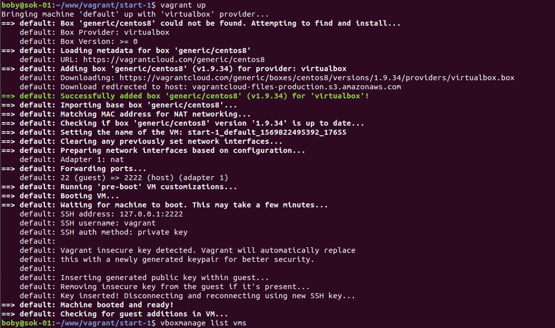 Creating CentOS 8 Virtual Machine with Vagrant