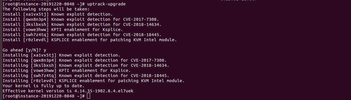 Updating Kernel on Oracle Linux with Ksplice