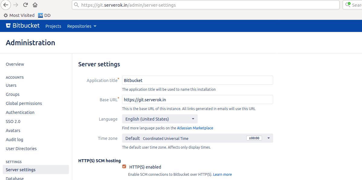 Enable SSL on BitBucket Server