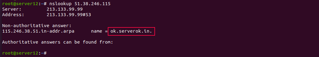 How to verify rDNS (reverse DNS)/PTR Record