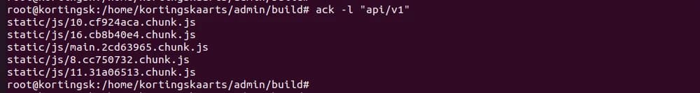 ack show the matched files name only
